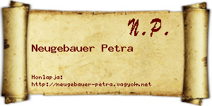 Neugebauer Petra névjegykártya